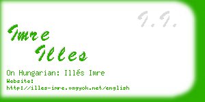 imre illes business card